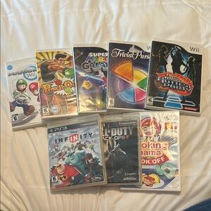 Nintendo Wii and PS3 Video Game Bundle